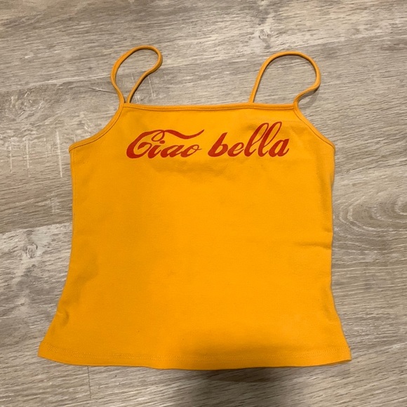 “Ciao Bella” Mustard Yellow Tank - Picture 2 of 5